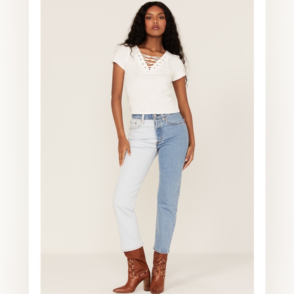 Levis 501 two-tone jeans